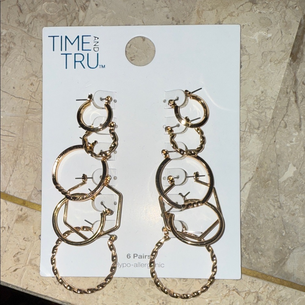 Time and Tru Gold-Tone Hoop Earrings Collection